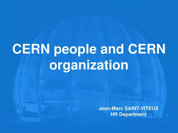cern people and cern organization