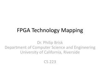 FPGA Technology Mapping