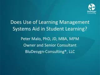 Does Use of Learning Management Systems Aid in Student Learning?
