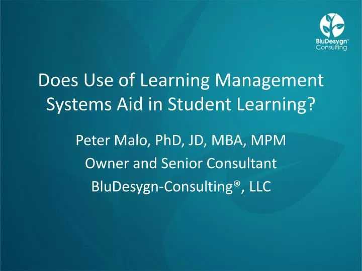 does use of learning management systems aid in student learning