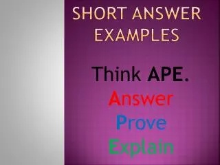 Short Answer Examples