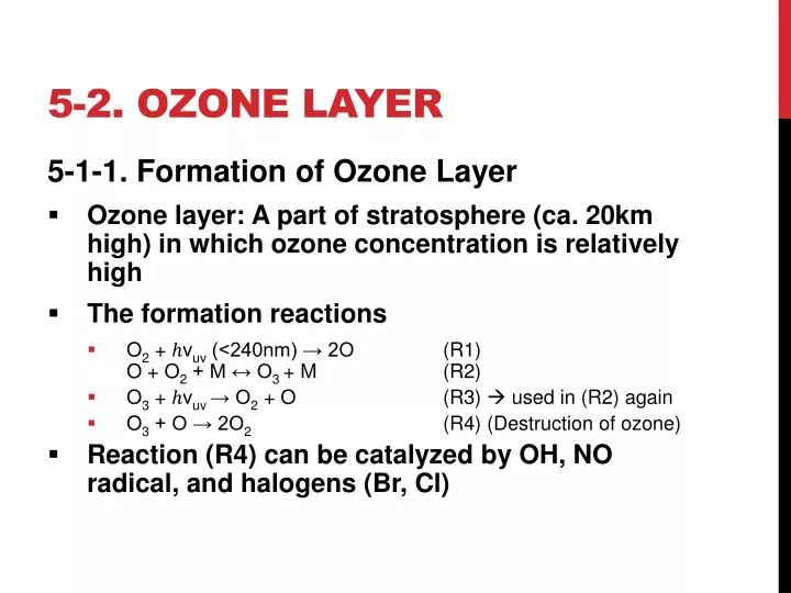 5 2 ozone layer