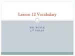 Lesson 12 Vocabulary