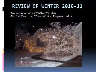 review of winter 2010-11