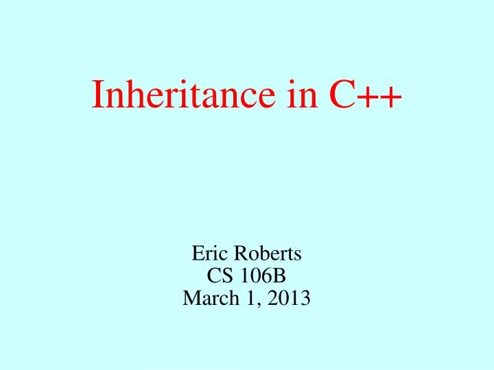 inheritance in c