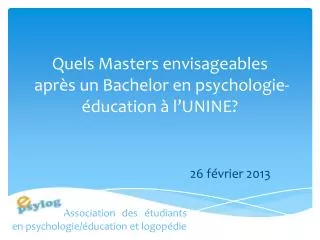 quels masters envisageables apr s un bachelor en psychologie ducation l unine