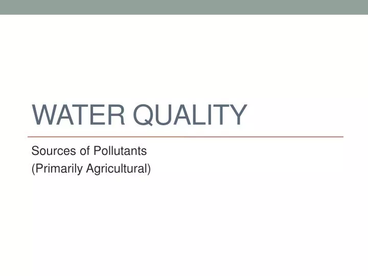 water quality