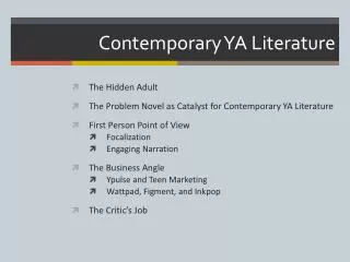 Contemporary YA Literature