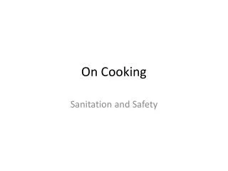 On Cooking