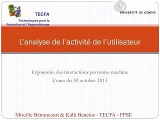 l analyse de l activit de l utilisateur