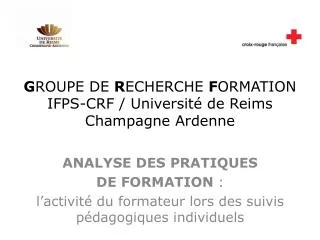 g roupe de r echerche f ormation ifps crf universit de reims champagne ardenne