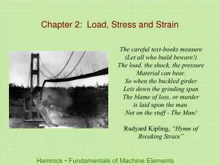 Chapter 2: Load, Stress and Strain