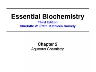 Chapter 2 Aqueous Chemistry