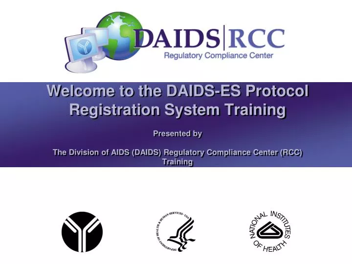 presented by the division of aids daids regulatory compliance center rcc training
