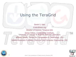 Using the TeraGrid