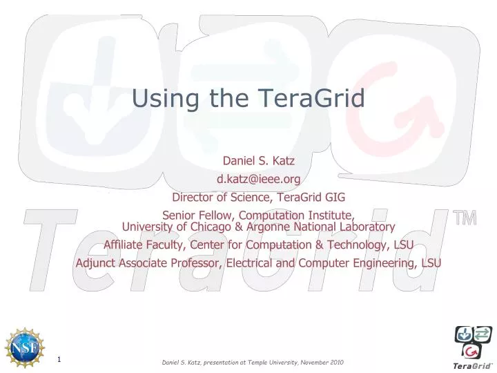 using the teragrid