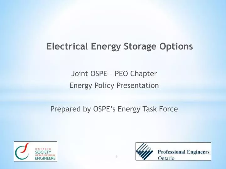 joint ospe peo chapter energy policy presentation prepared by ospe s energy task force