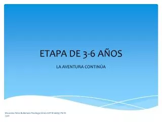 etapa de 3 6 a os