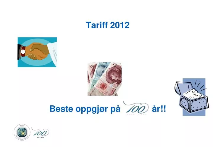 tariff 2012 beste oppgj r p r