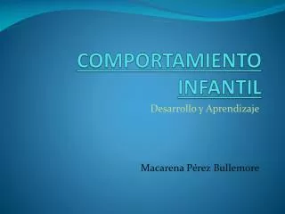 comportamiento infantil