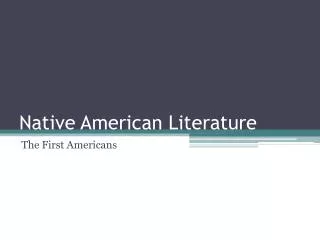 native american literature