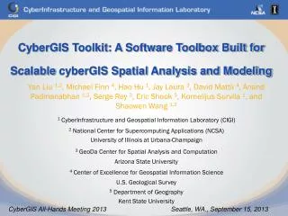 CyberGIS Toolkit: A Software Toolbox Built for Scalable cyberGIS Spatial Analysis and Modeling