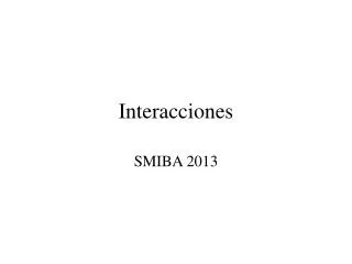 interacciones