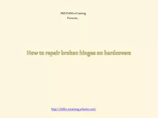 How to repair broken hinges on hardcovers
