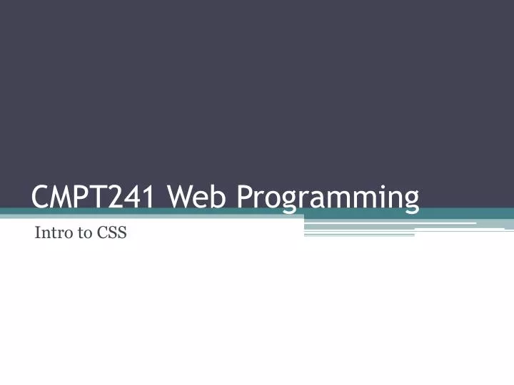 cmpt241 web programming