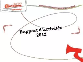 rapport d activit s 2012