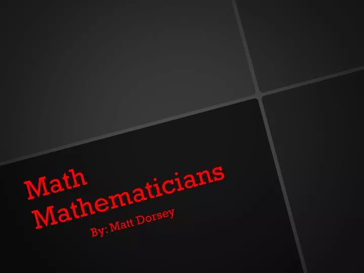 math mathematicians