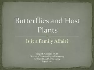 Butterflies and Host Plants