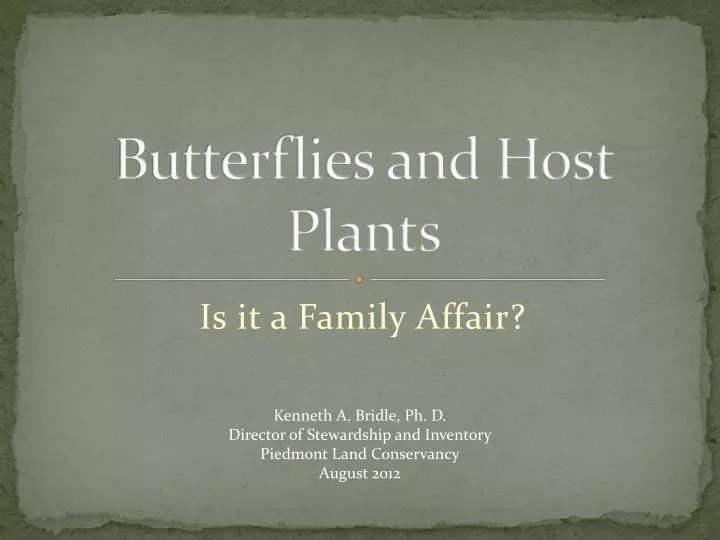 butterflies and host plants