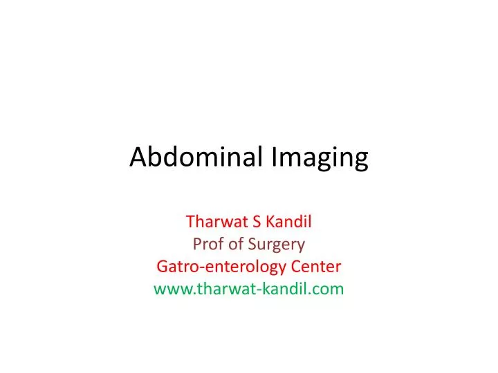 abdominal imaging