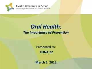 Oral Health: The Importance of Prevention