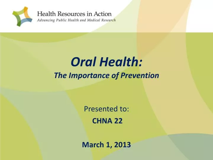 oral health the importance of prevention