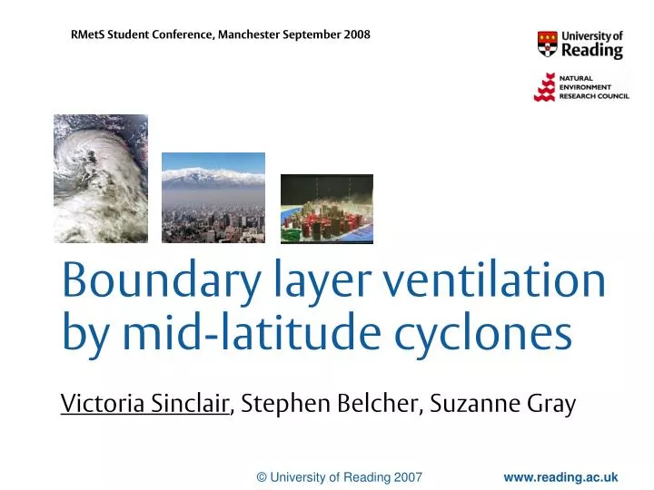 boundary layer ventilation by mid latitude cyclones