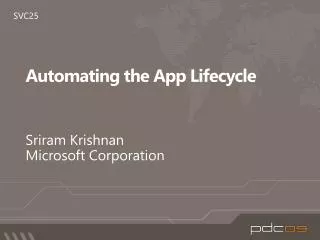 Automating the App Lifecycle