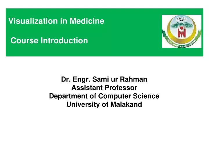 visualization in medicine course introduction