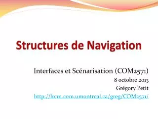 structures de navigation