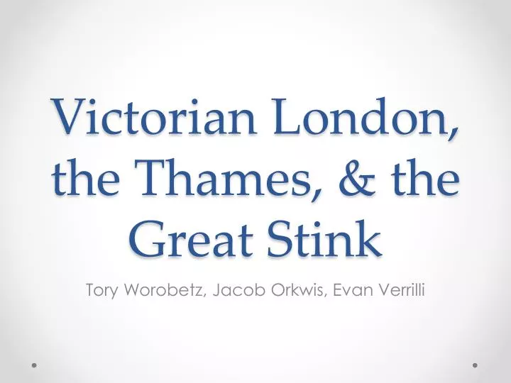 victorian london the thames the great stink