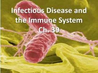 Infectious Disease and the Immune System Ch. 39