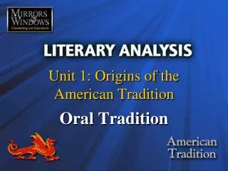 Unit 1: Origins of the American Tradition