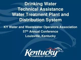Drinking Water Technical Assistance Water Treatment Plant and Distribution System