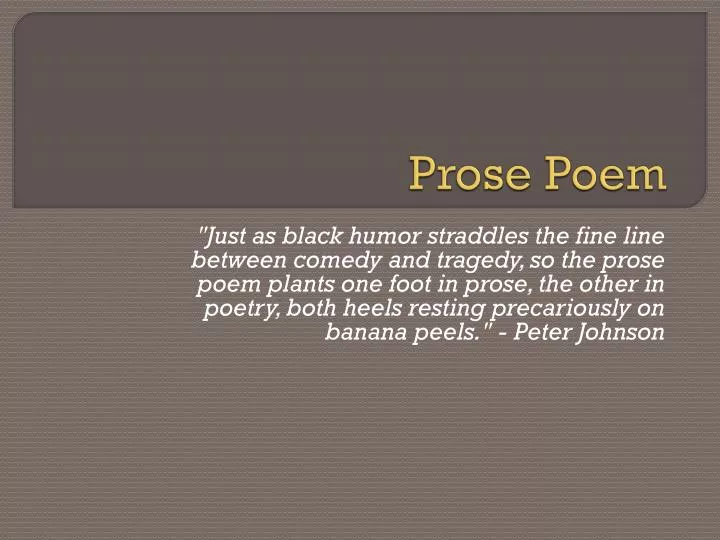 great examples of prose