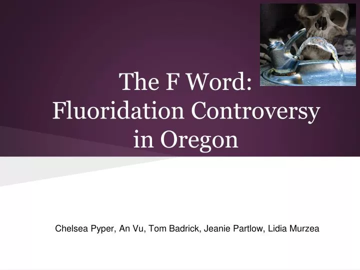 the f word fluoridation controversy in oregon