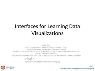 Interfaces for Learning Data Visualizations
