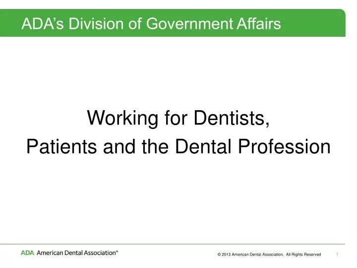 ada s division of government affairs