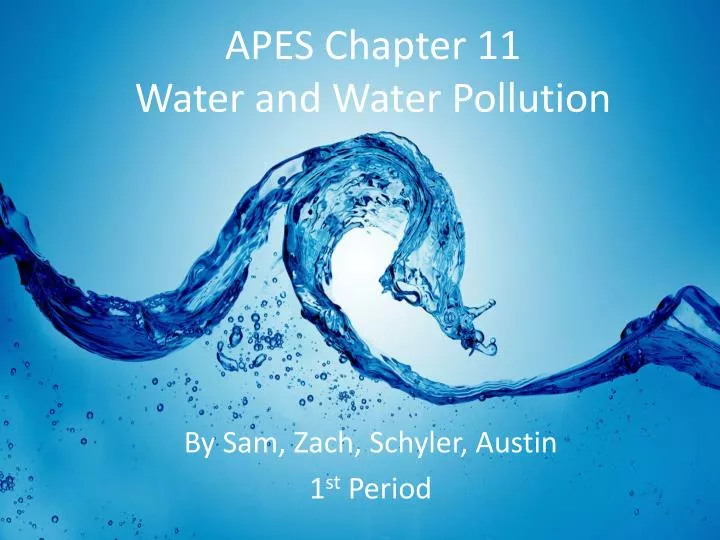 apes chapter 11 water and water pollution