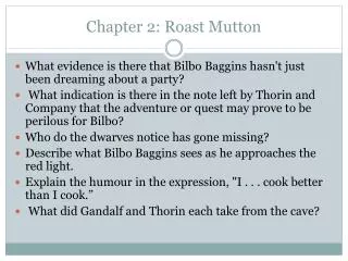 Chapter 2: Roast Mutton